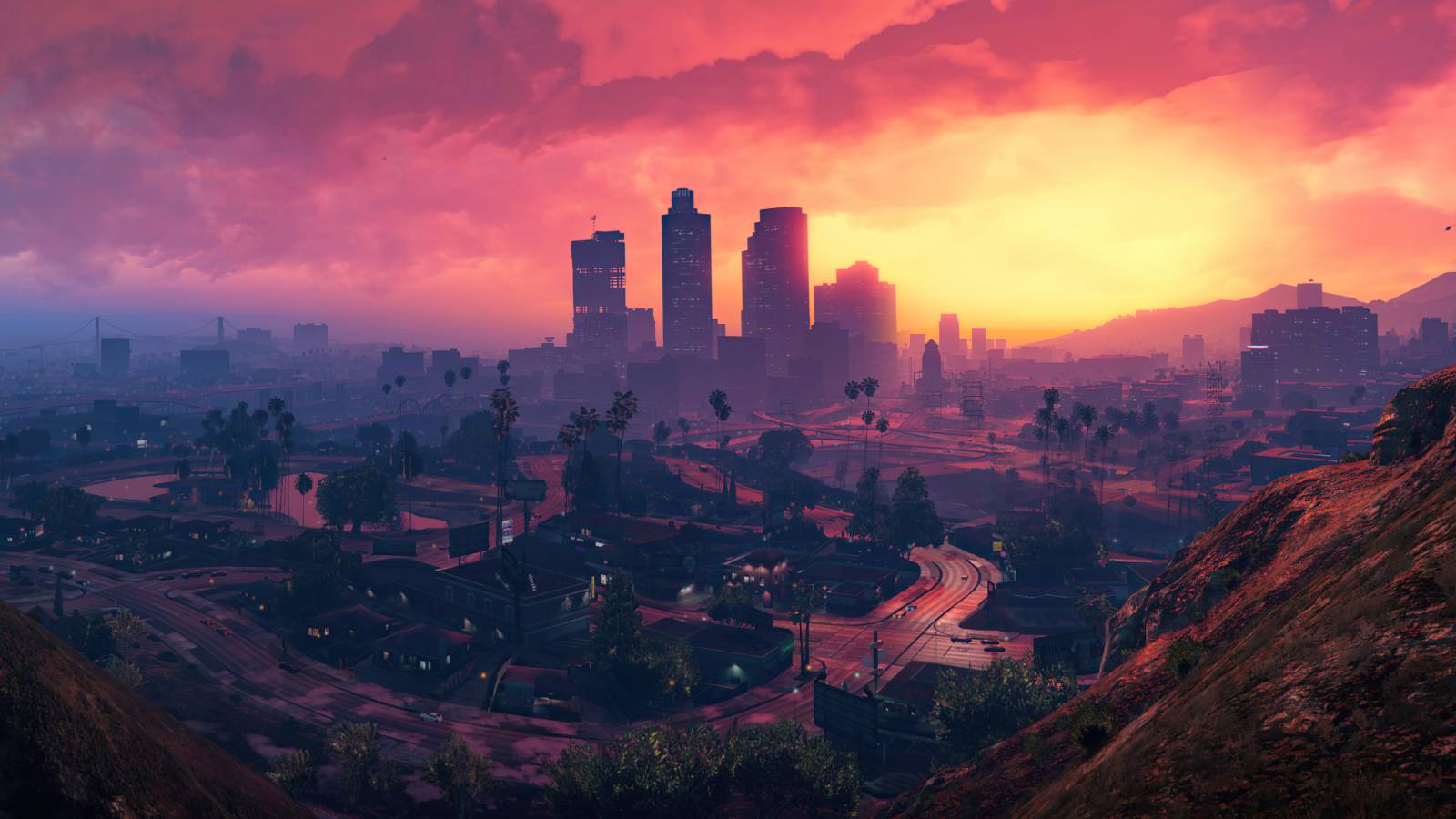 grand theft auto 5 sunset art