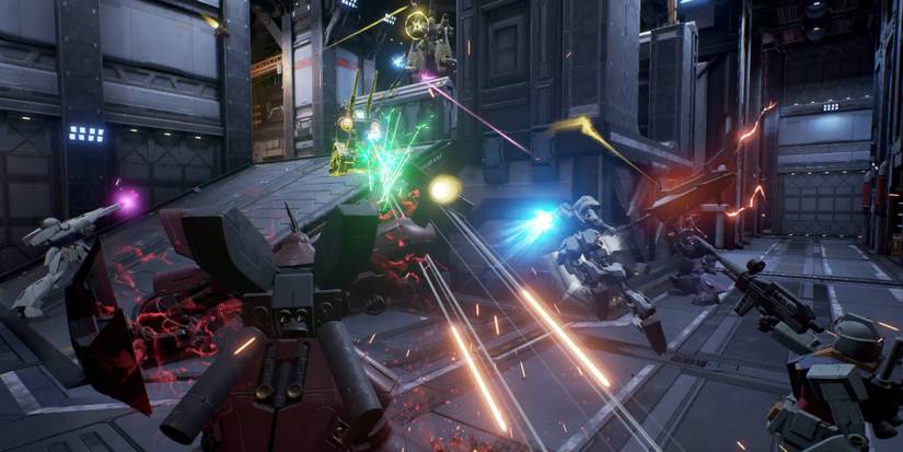 gundam evolution players trying to take a point 