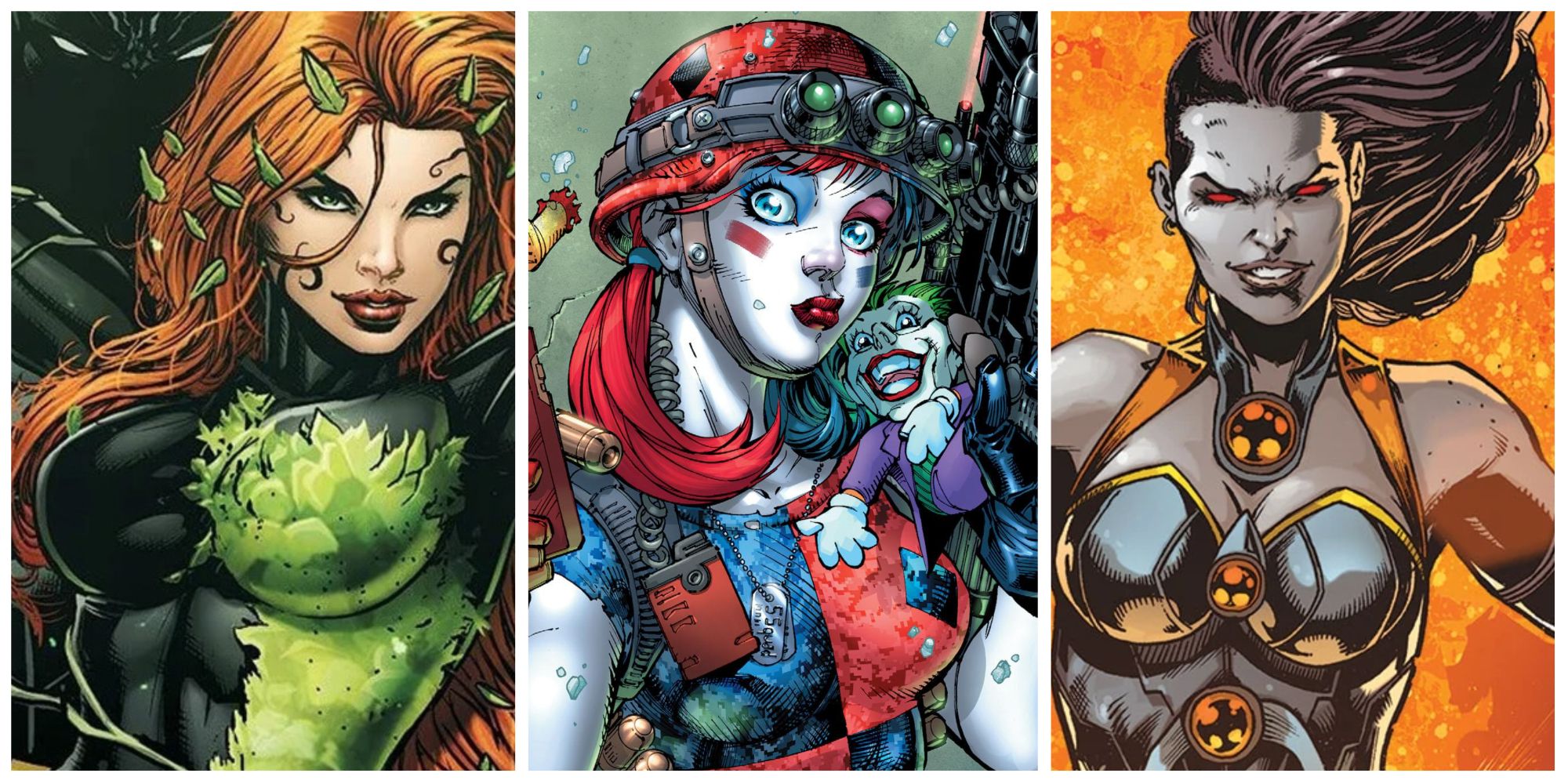 Harley Quinn Poison Ivy And Grail Darkseids Daughter 