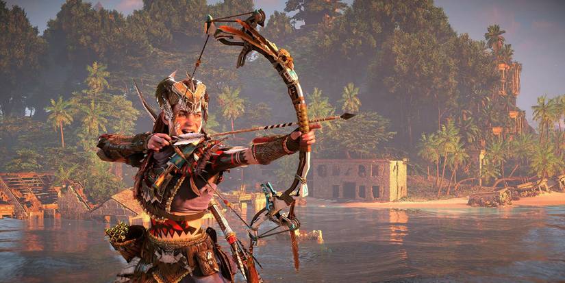 horizon forbidden west aloy charging up a shot 