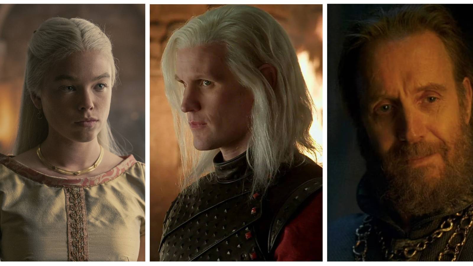 rhaenerya and daemon targaryen with otto hightower