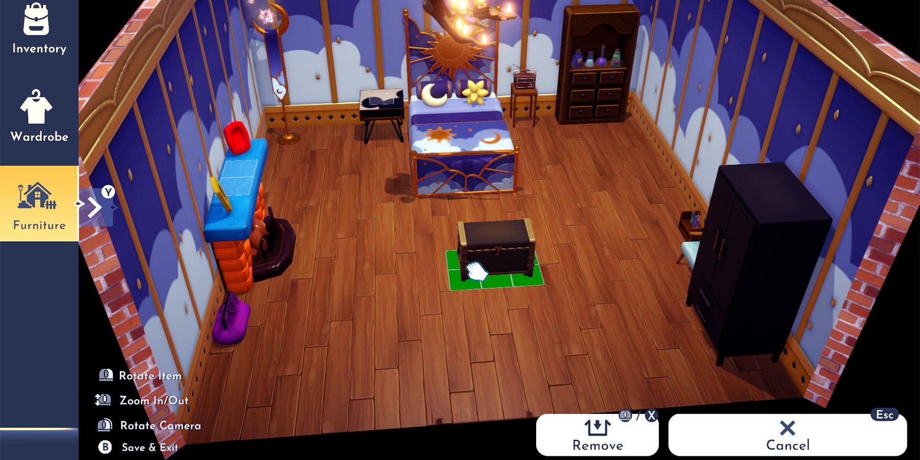 how to move furniture in disney dreamlight valley