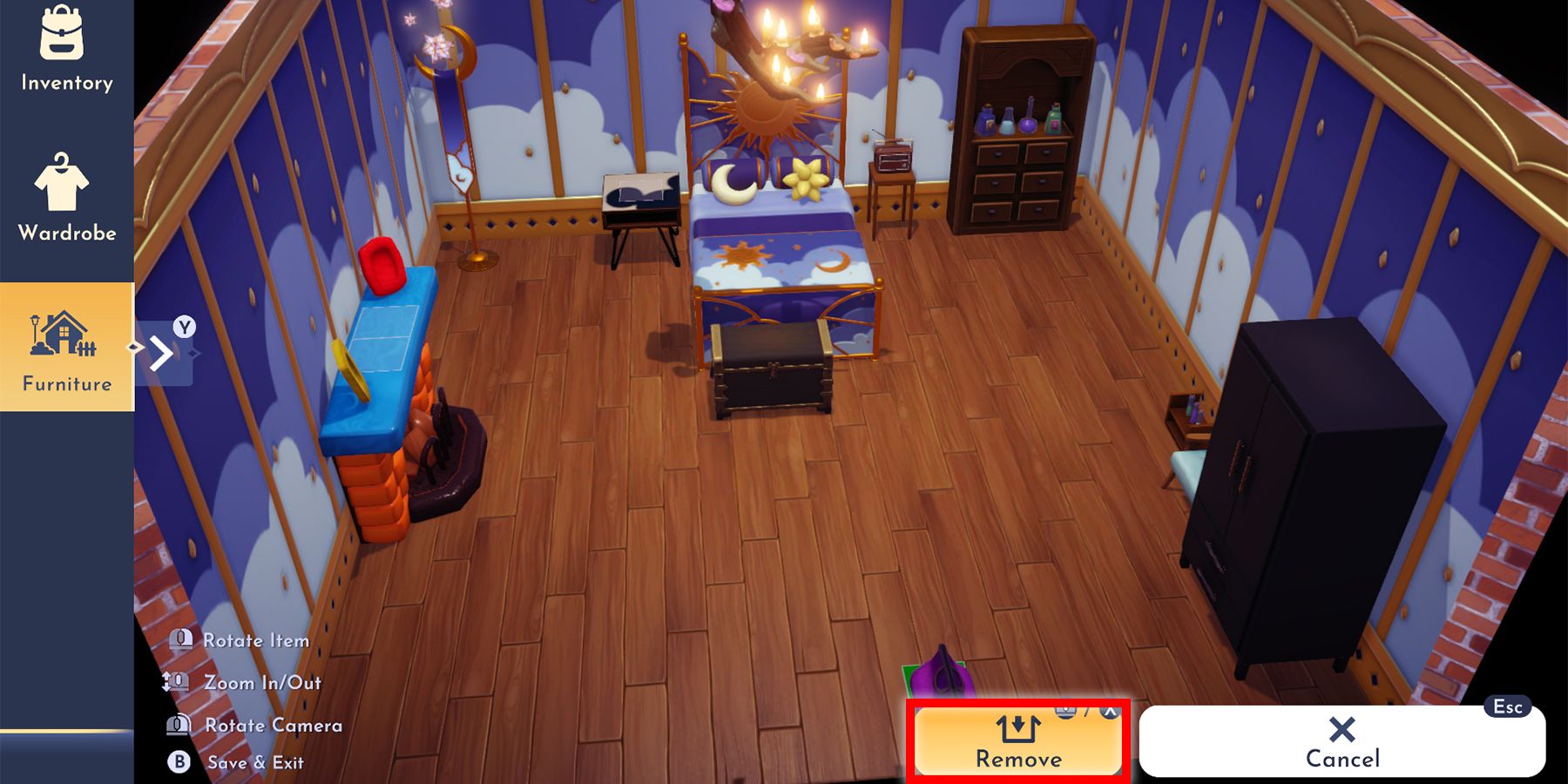 how to remove furniture in disney dreamlight valley