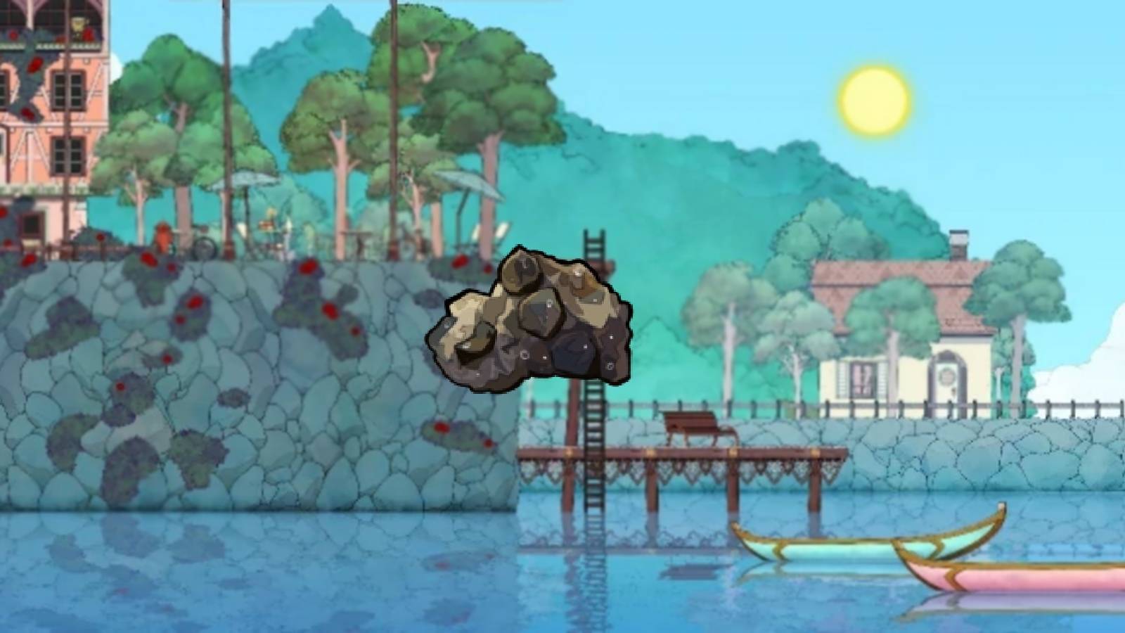 Spiritfarer empty shell with hummingberg as a background