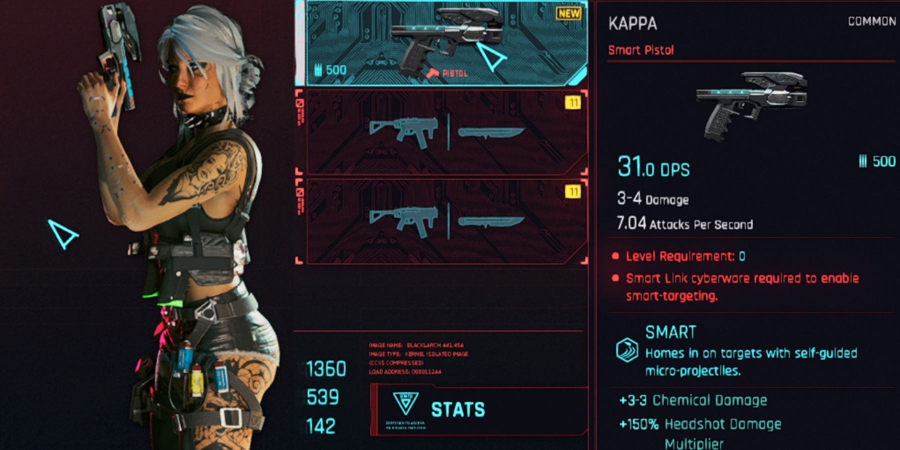 Kappa Smart Pistol in CP2077