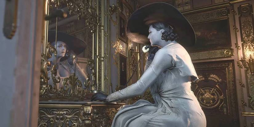lady dimitrescu resident evil village phone scene