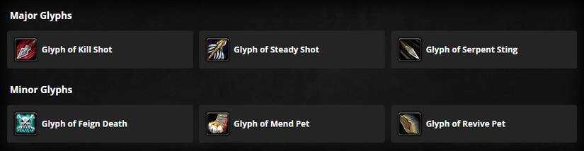 marksmanship hunter wrath glyphs