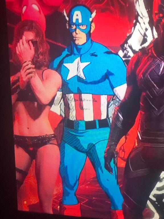 Captain America can be seen in a bright, colorful throwback costume in Marvel's Avengers leak.