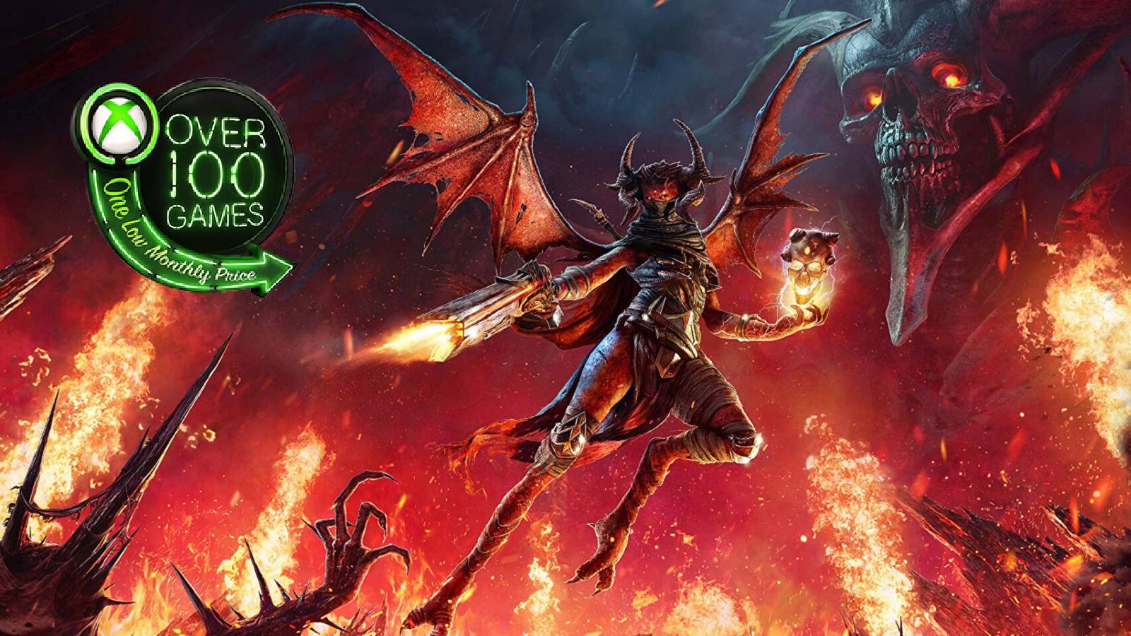 metal hellsinger with game pass logo