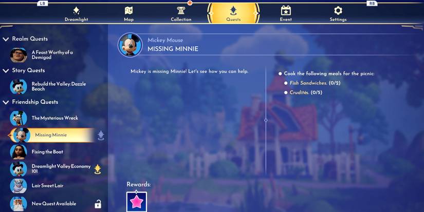 missing minnie quest in disney dreamlight valley