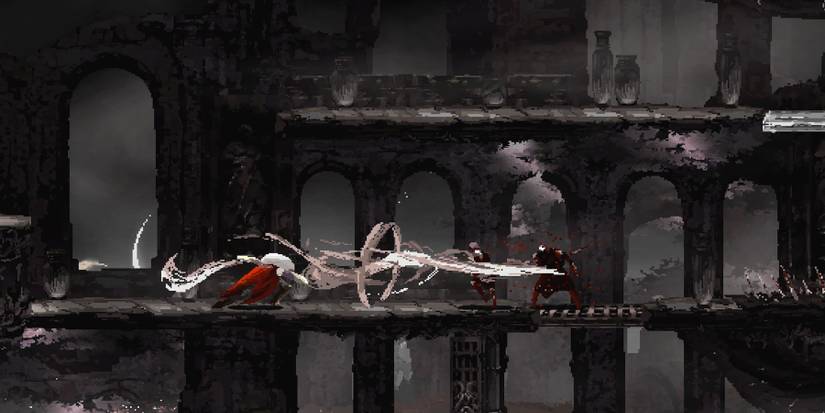 grey irma attacks enemies with magic