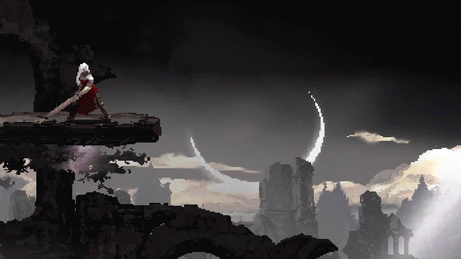 moonscars grey irma looks at the moon