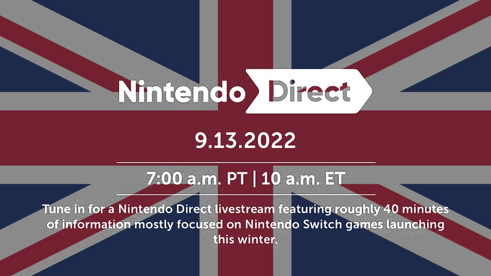 nintendo direct september 2022 uk flag