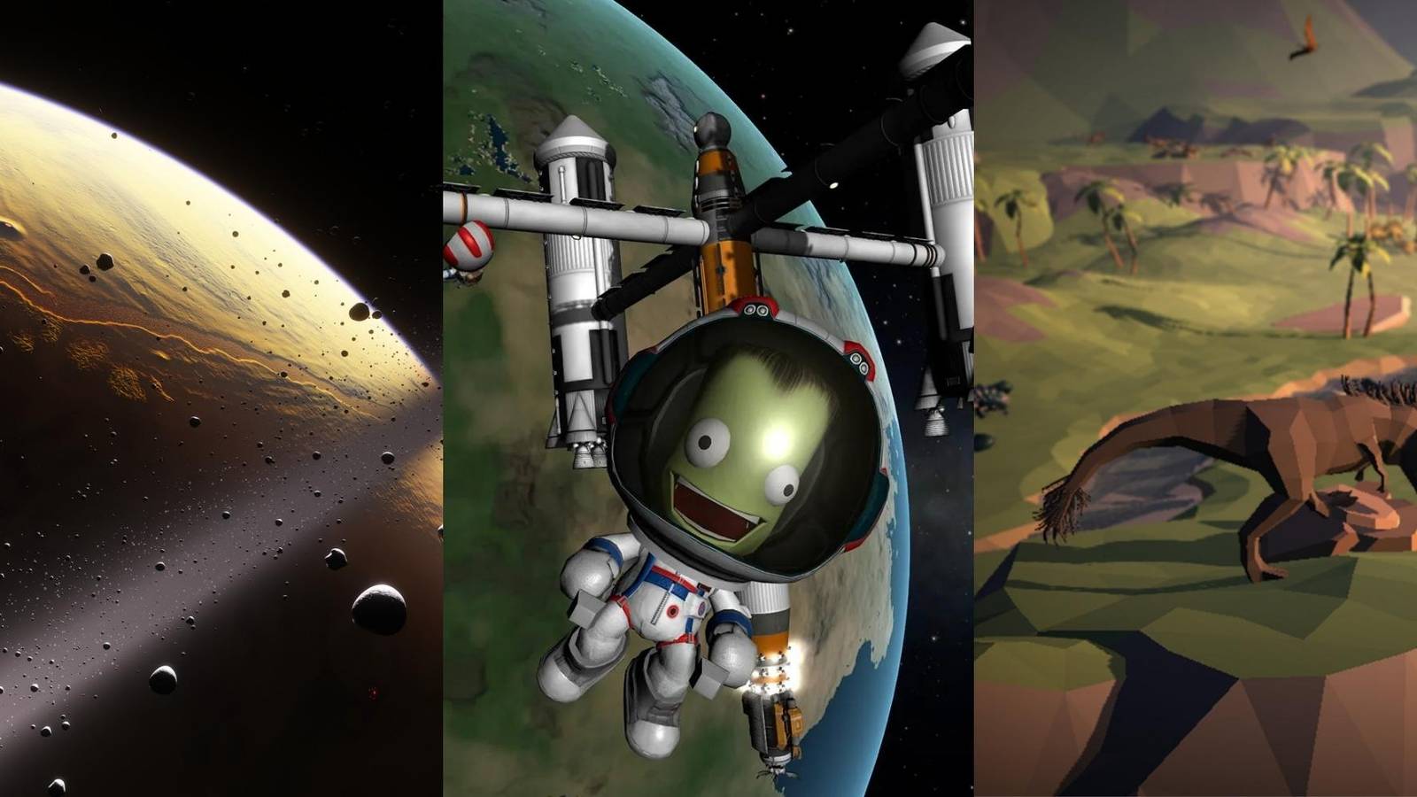 planet in SpaceEngine, dinos in Cell to Singularity, Kerbal in Kerbal Space Program