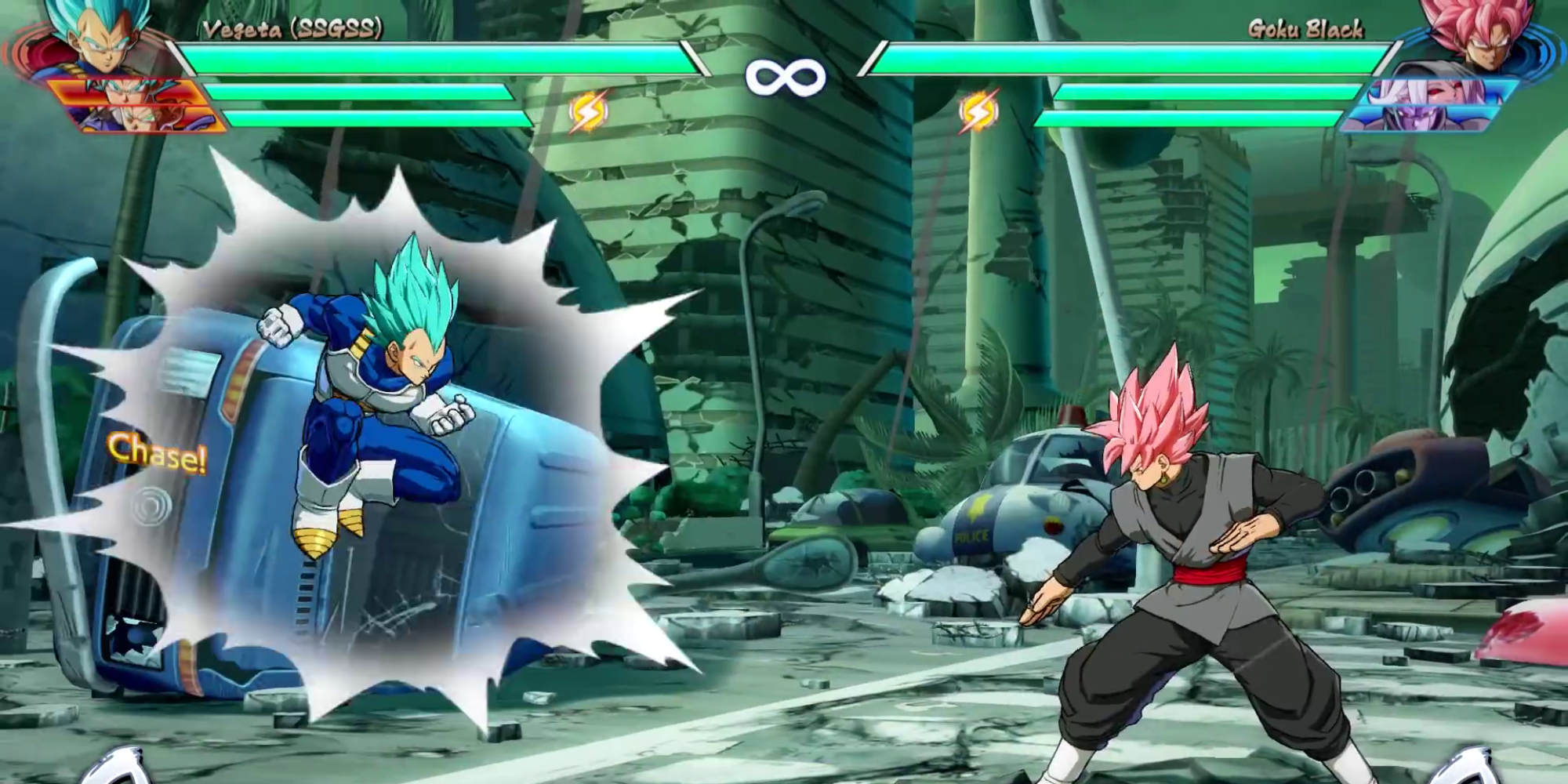 Bataille entre Goku et Vegeta 