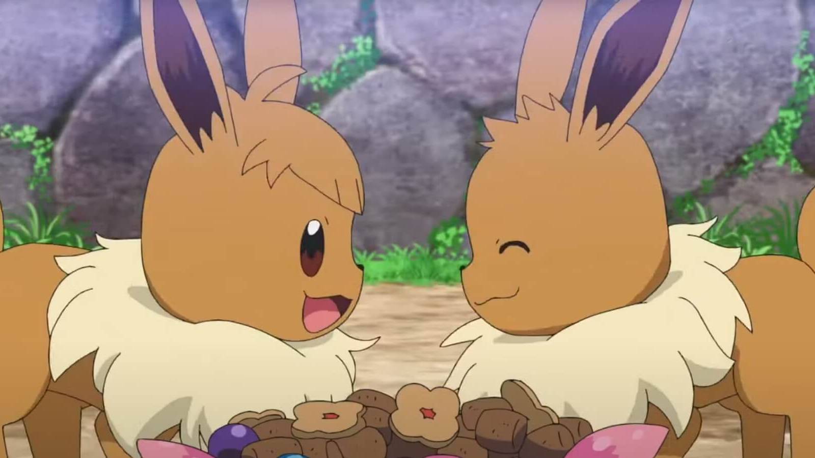 pokemon anime two eevees