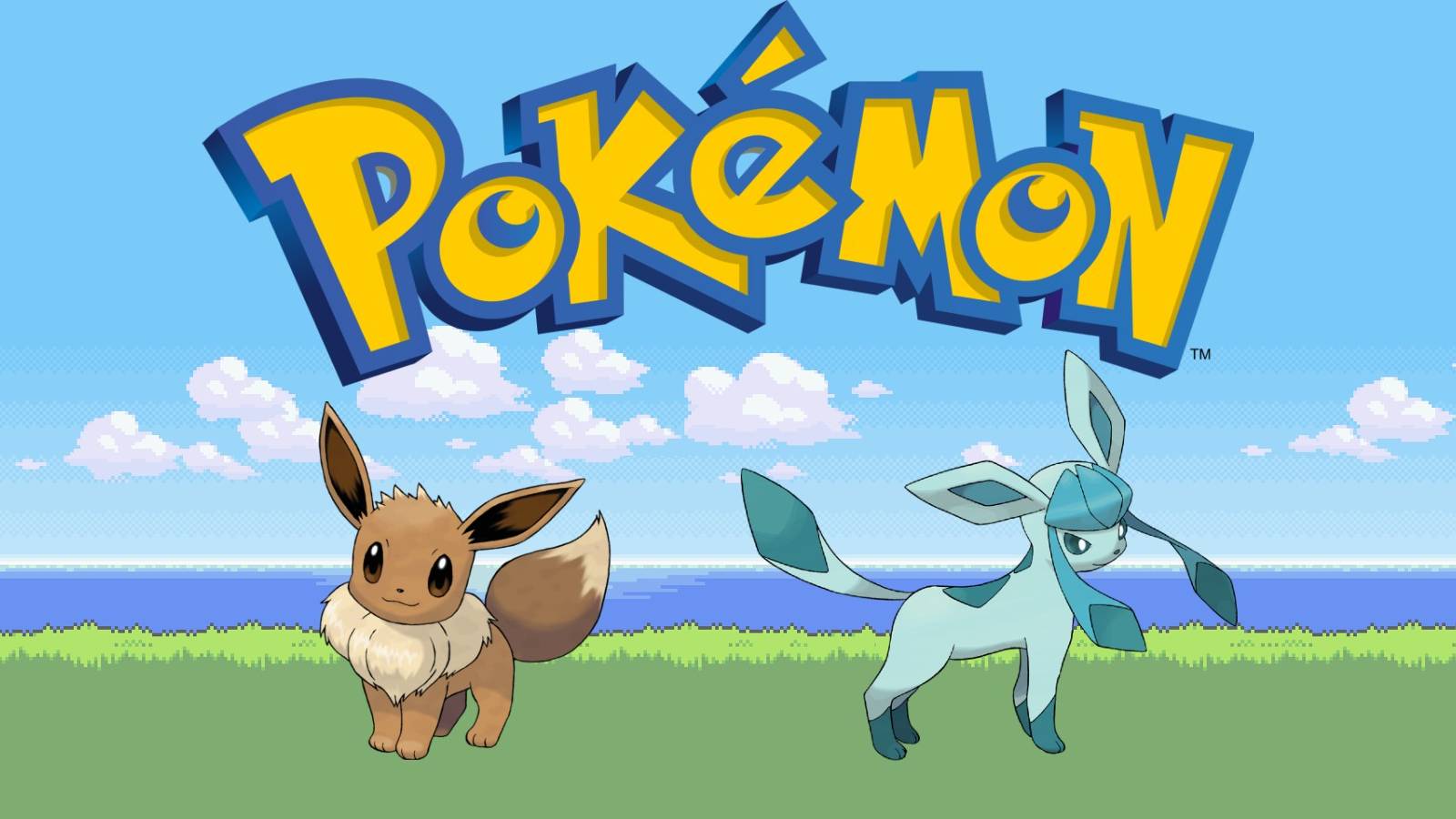 pokemon logo and eevee