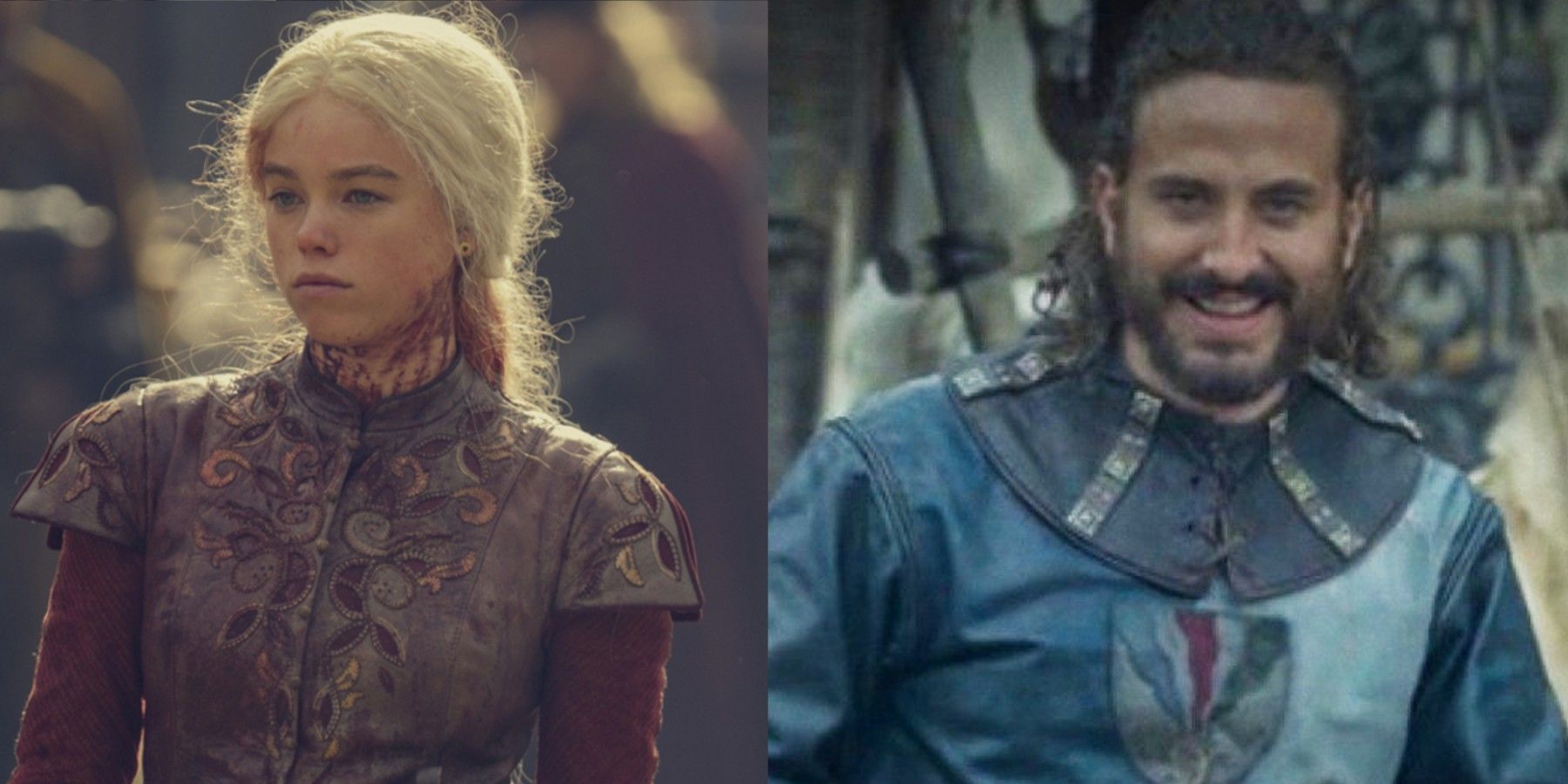 Rhaenyra Targaryen (Milly Alcock) and Ser Harwin Strong (Ryan Corr) in House of the Dragon