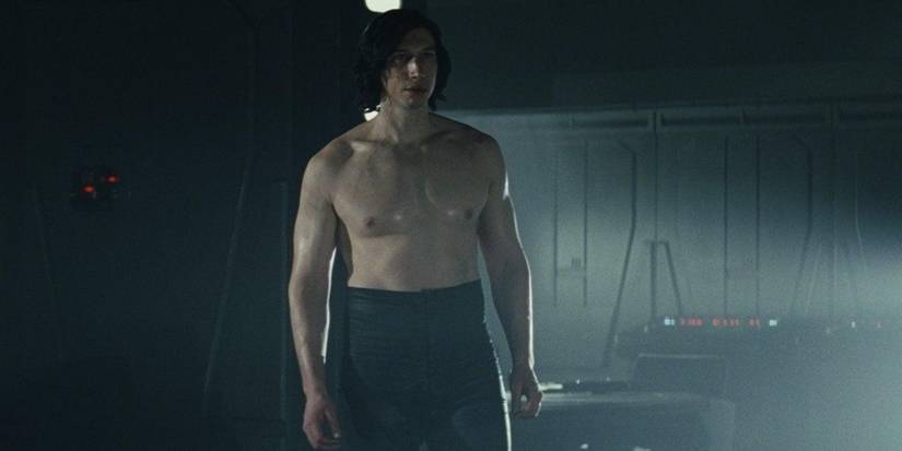 A shirtless Kylo Ren in Star Wars: The Last Jedi