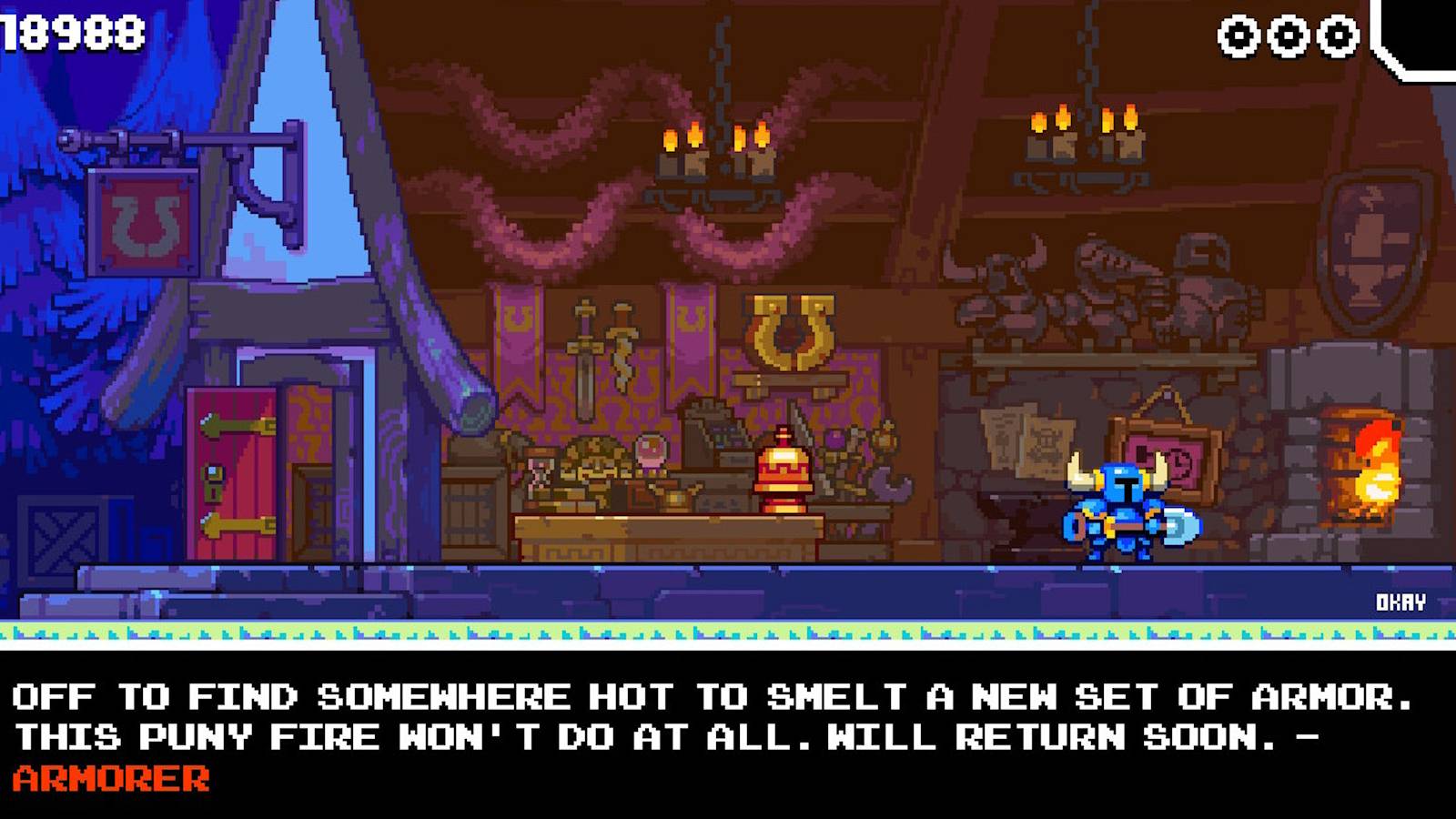 shovel knight dig armorer location