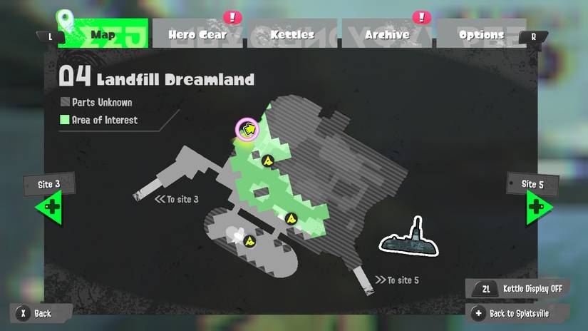 site 4 yellow dumpster splatoon 3