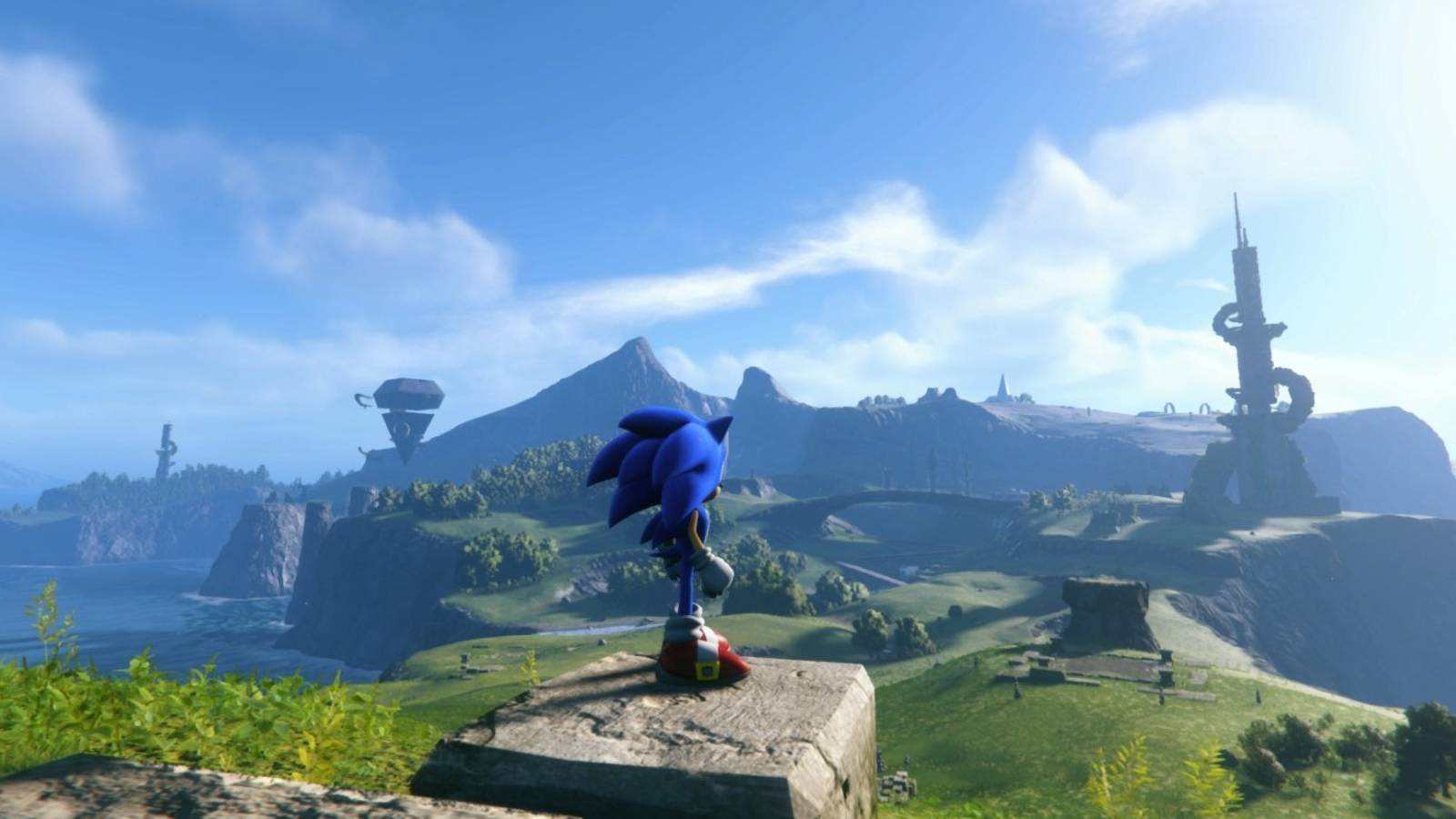 sonic looking at the open world
