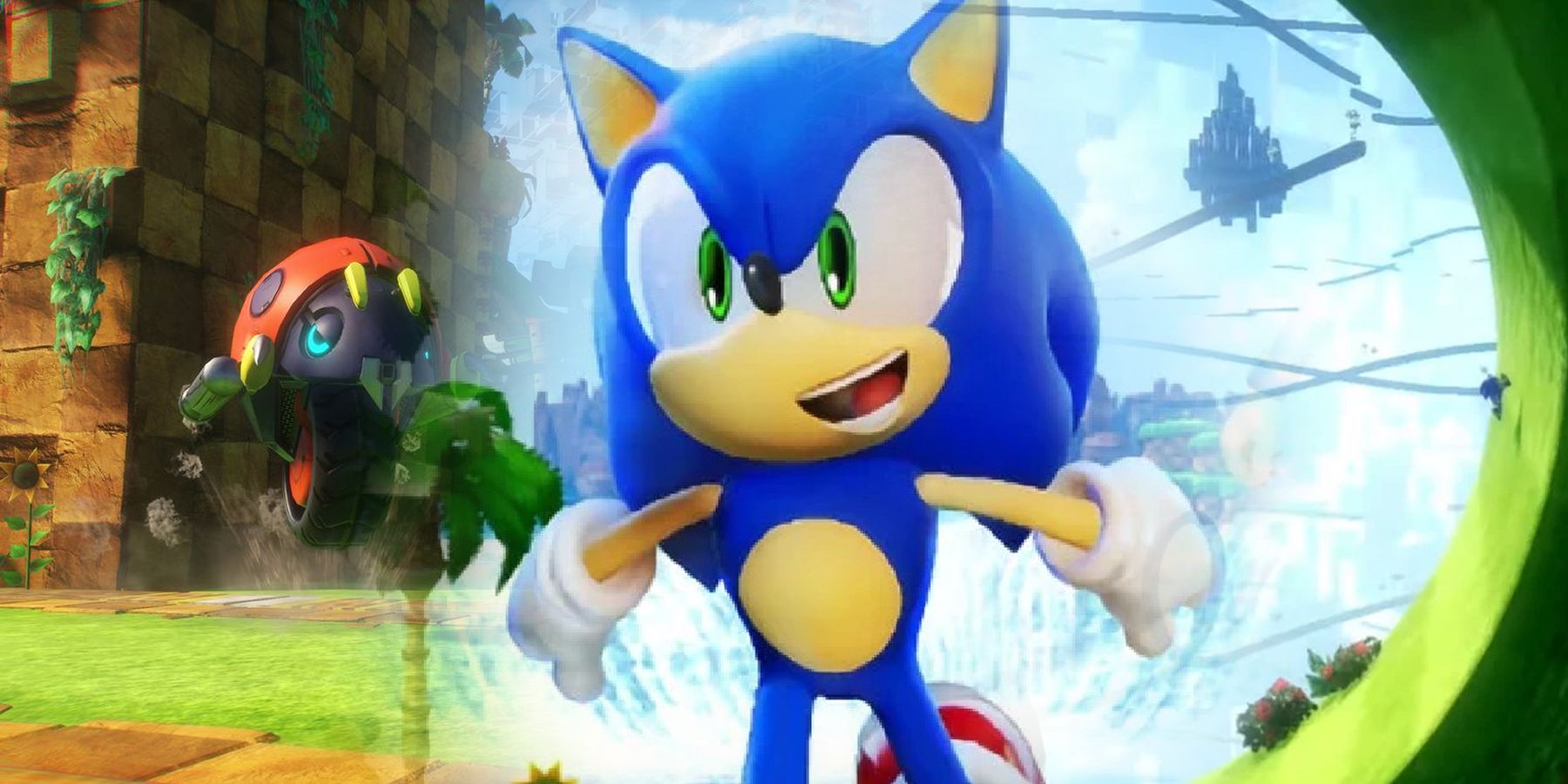 Sonic smiling in Sonic Frontiers