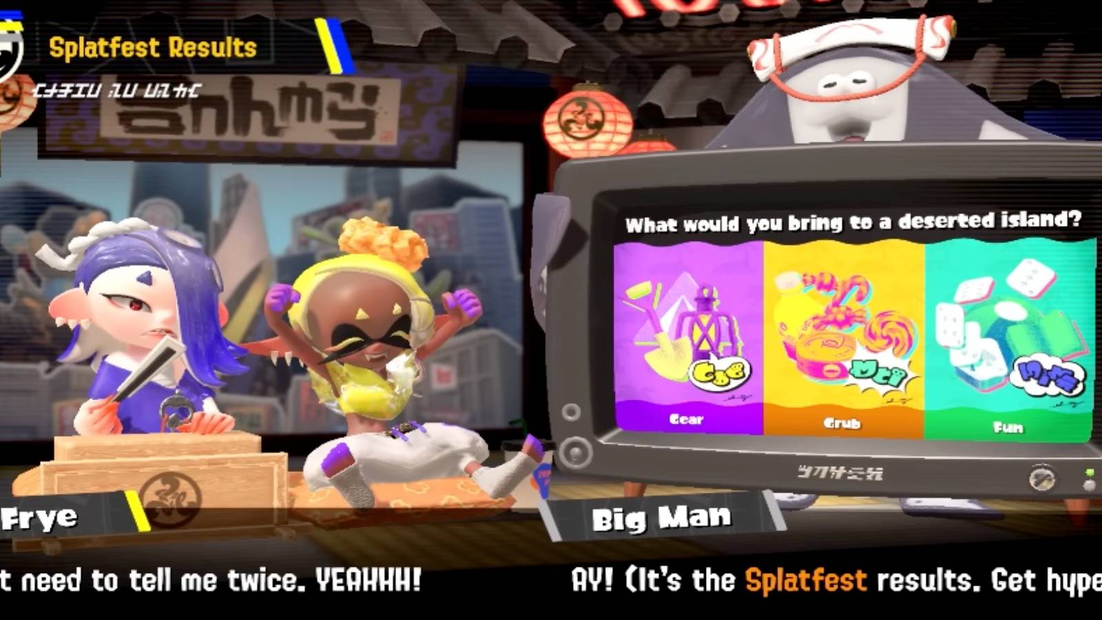 splatfest splatcast splatoon 3 frye big man siver