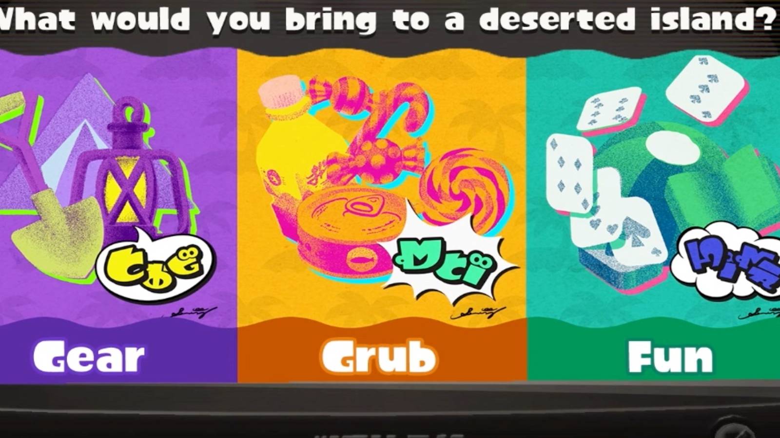 splatoon 3 splatfest 1 desert island
