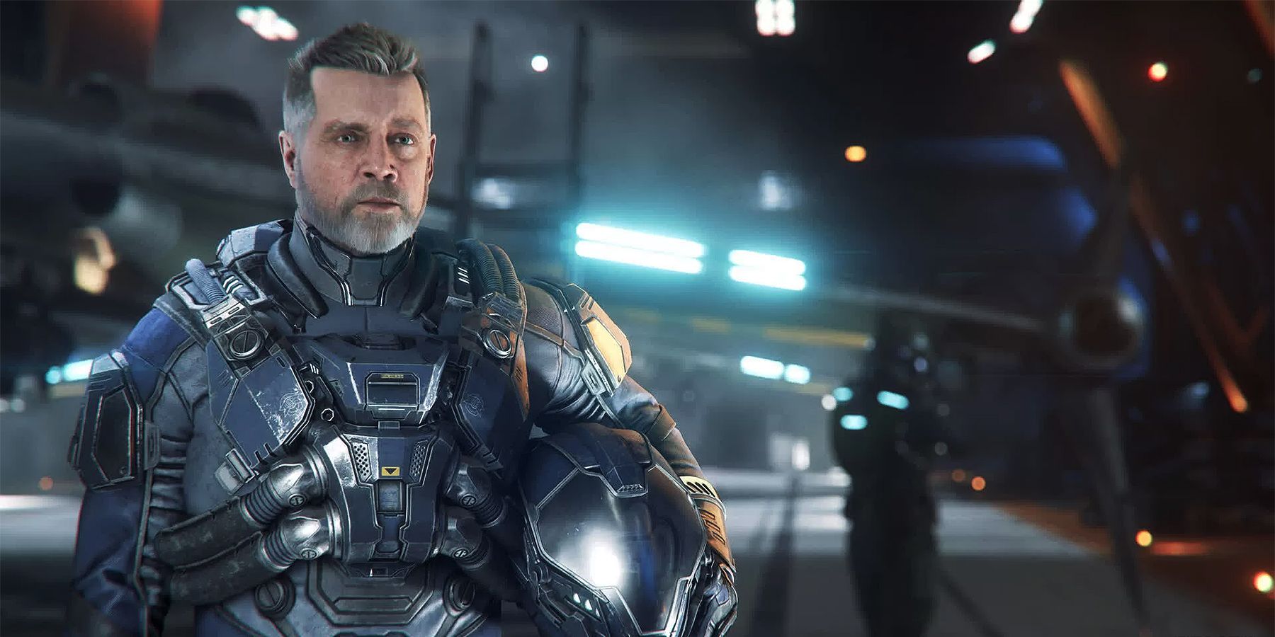 Mark Hamill as a member of Squadron 42 in Star Citizen