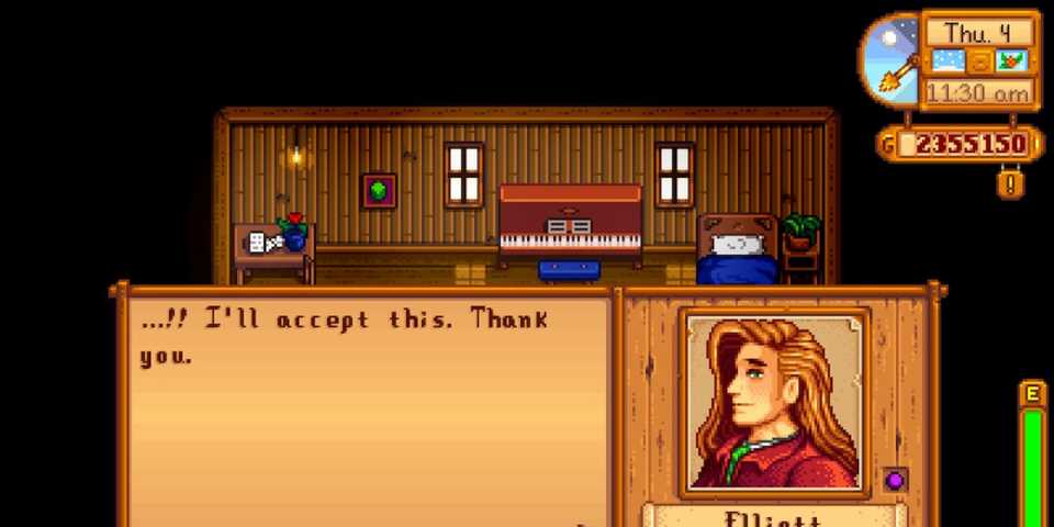 stardew valley elliott gift