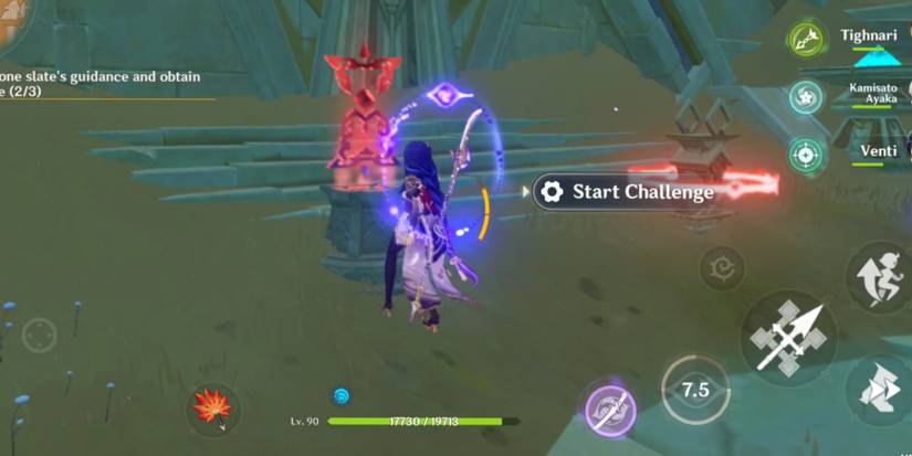 start the mechanism challange in genshin impact