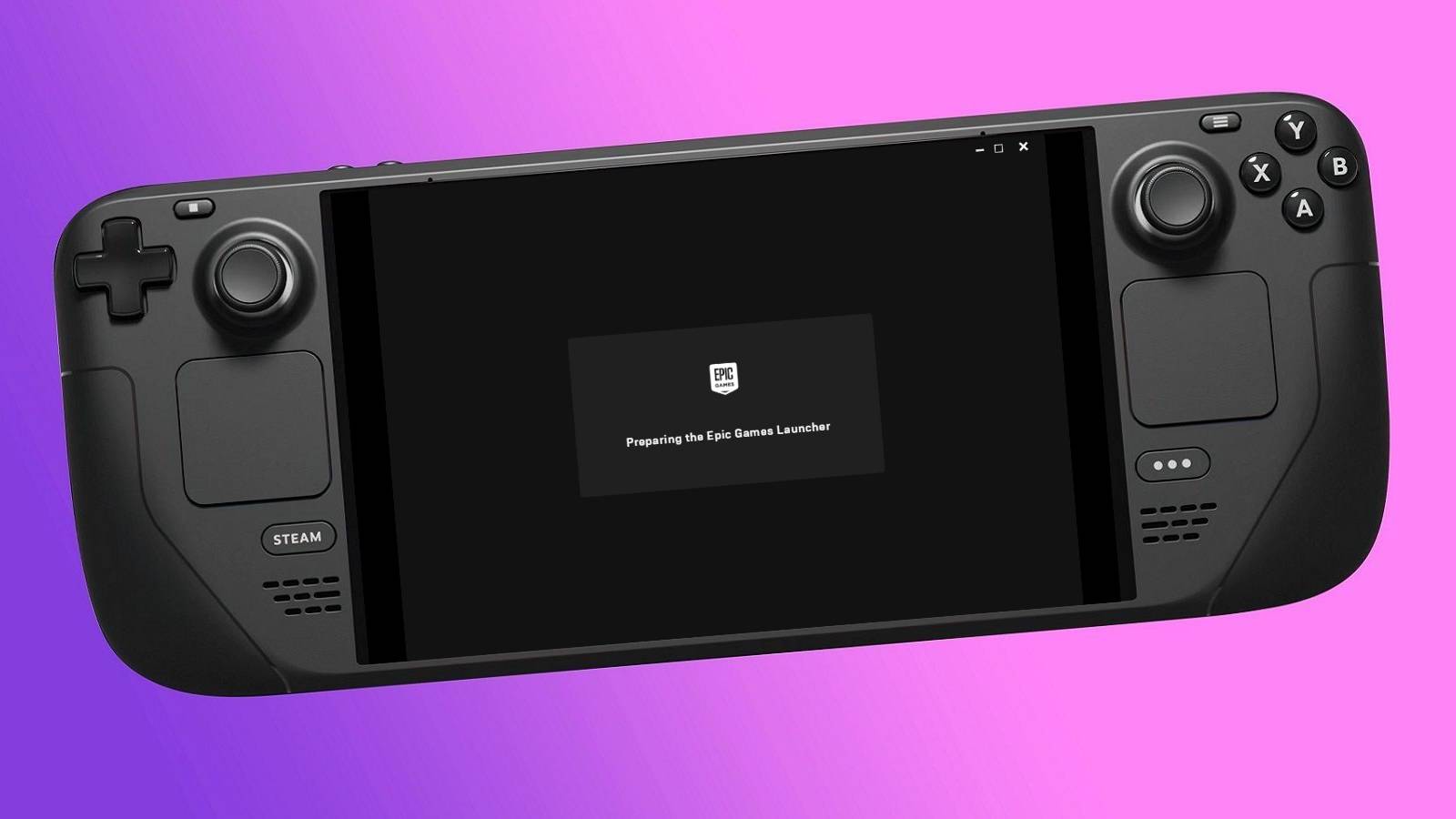 The Epic Games launcher running on Steam Deck.