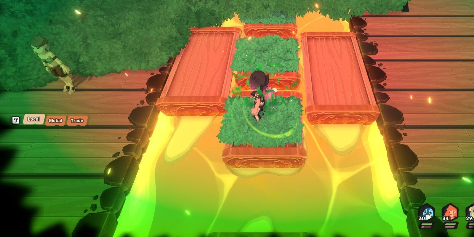 Temtem, Mokupuni Dojo, example of getting trapped