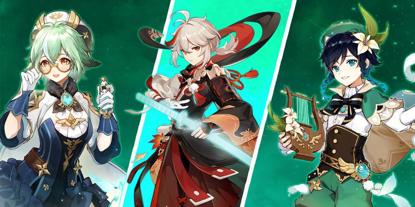 sucrose, kazuha, and venti in genshin impact