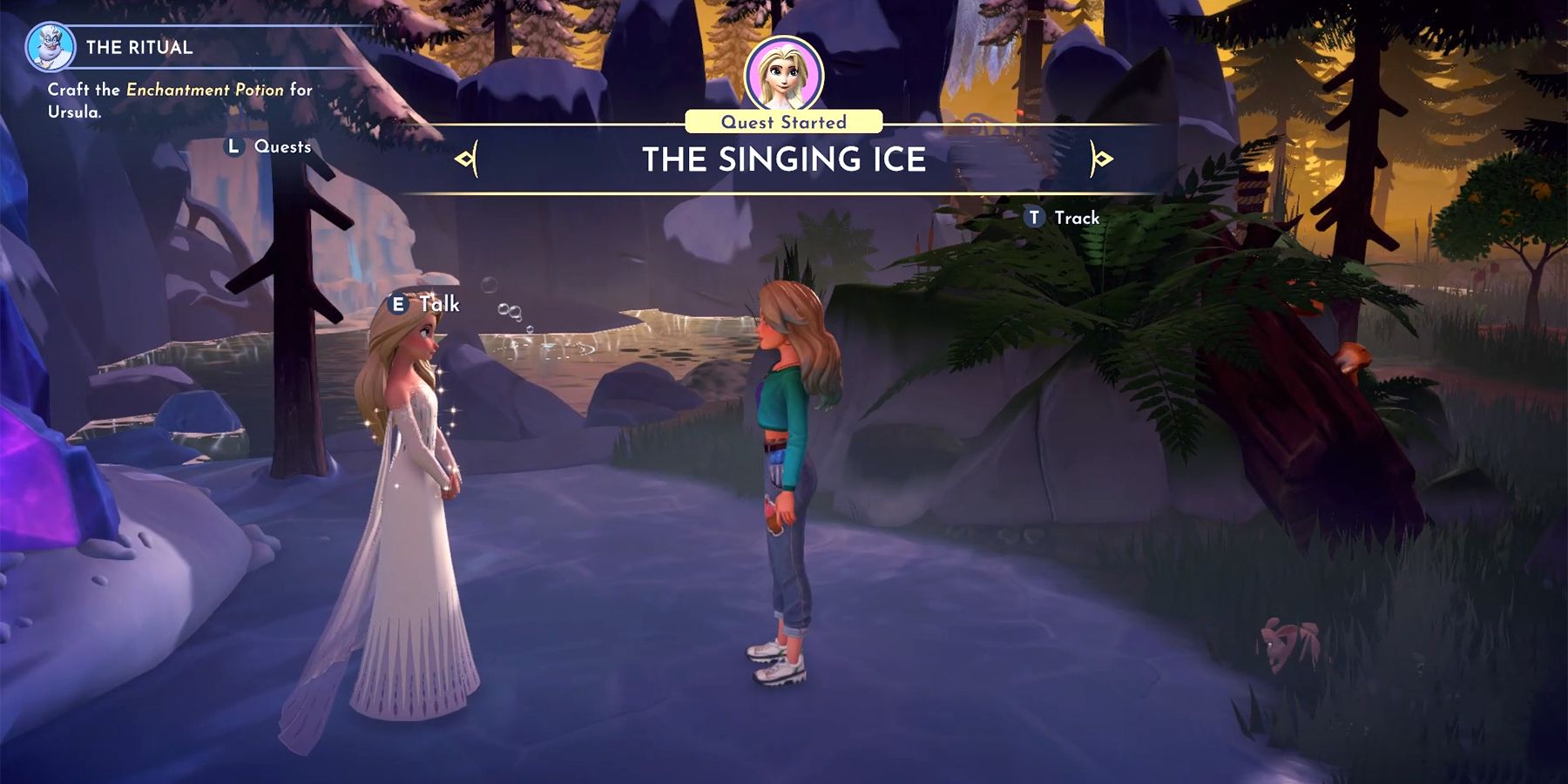 the singing ice quest in disney dreamlight valley
