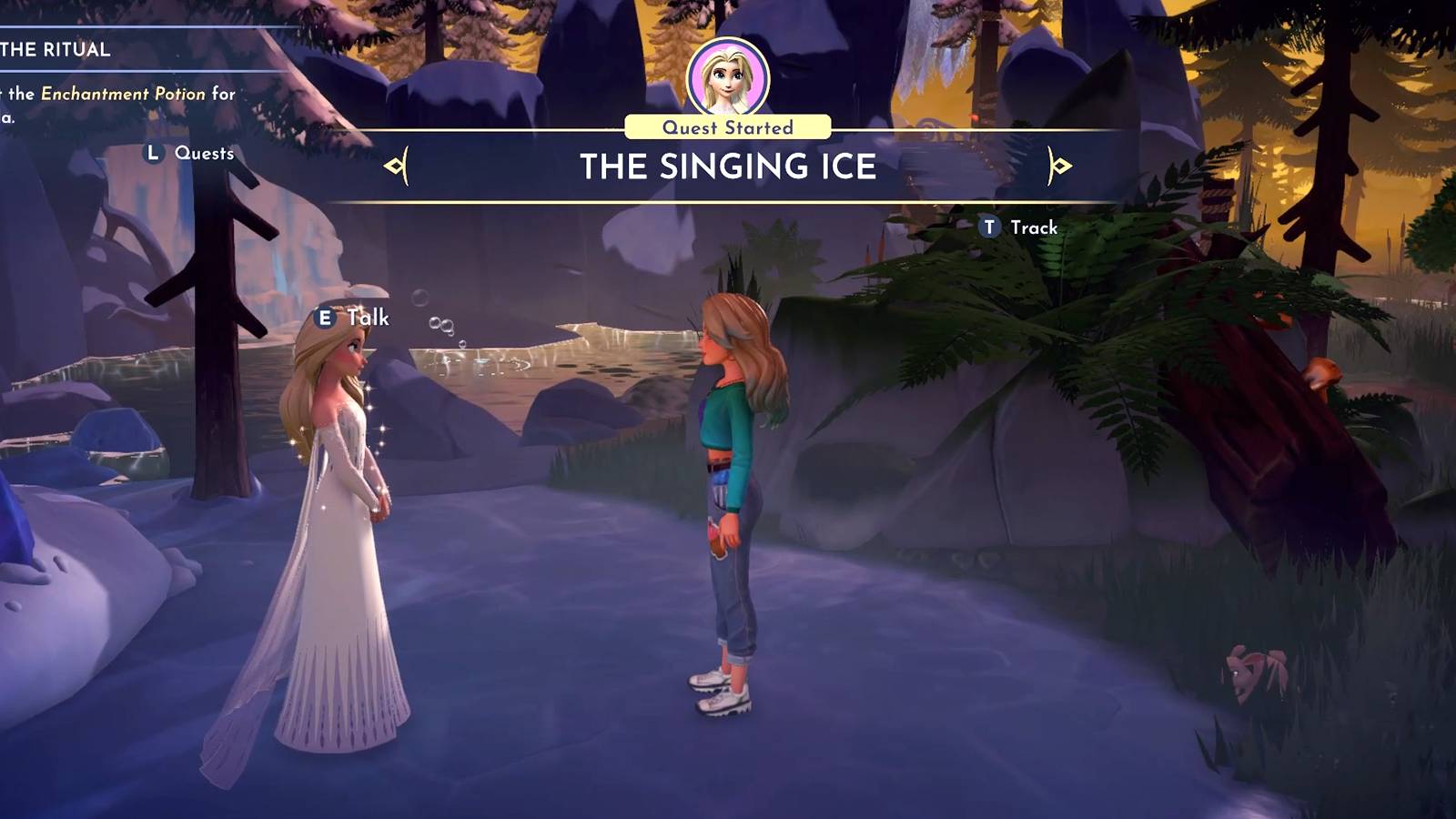 the singing ice quest in disney dreamlight valley