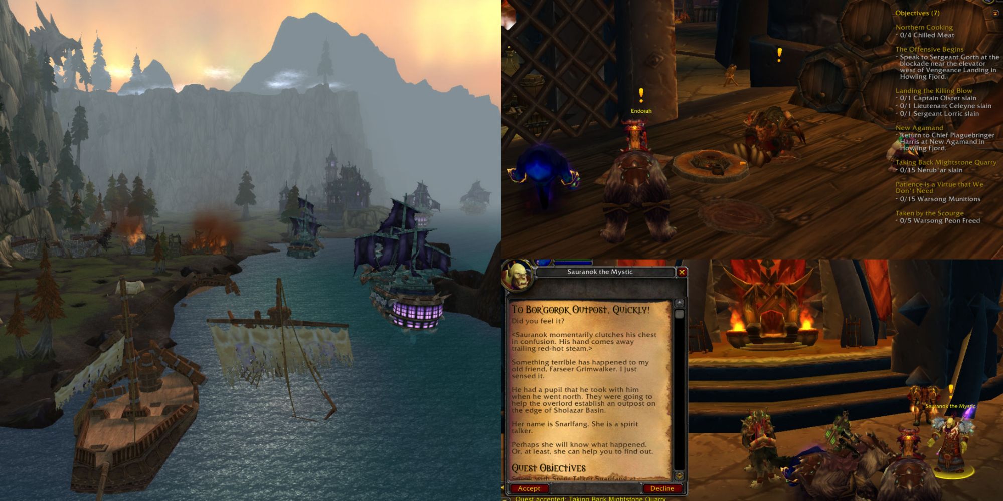 title split image first quests in northrend
