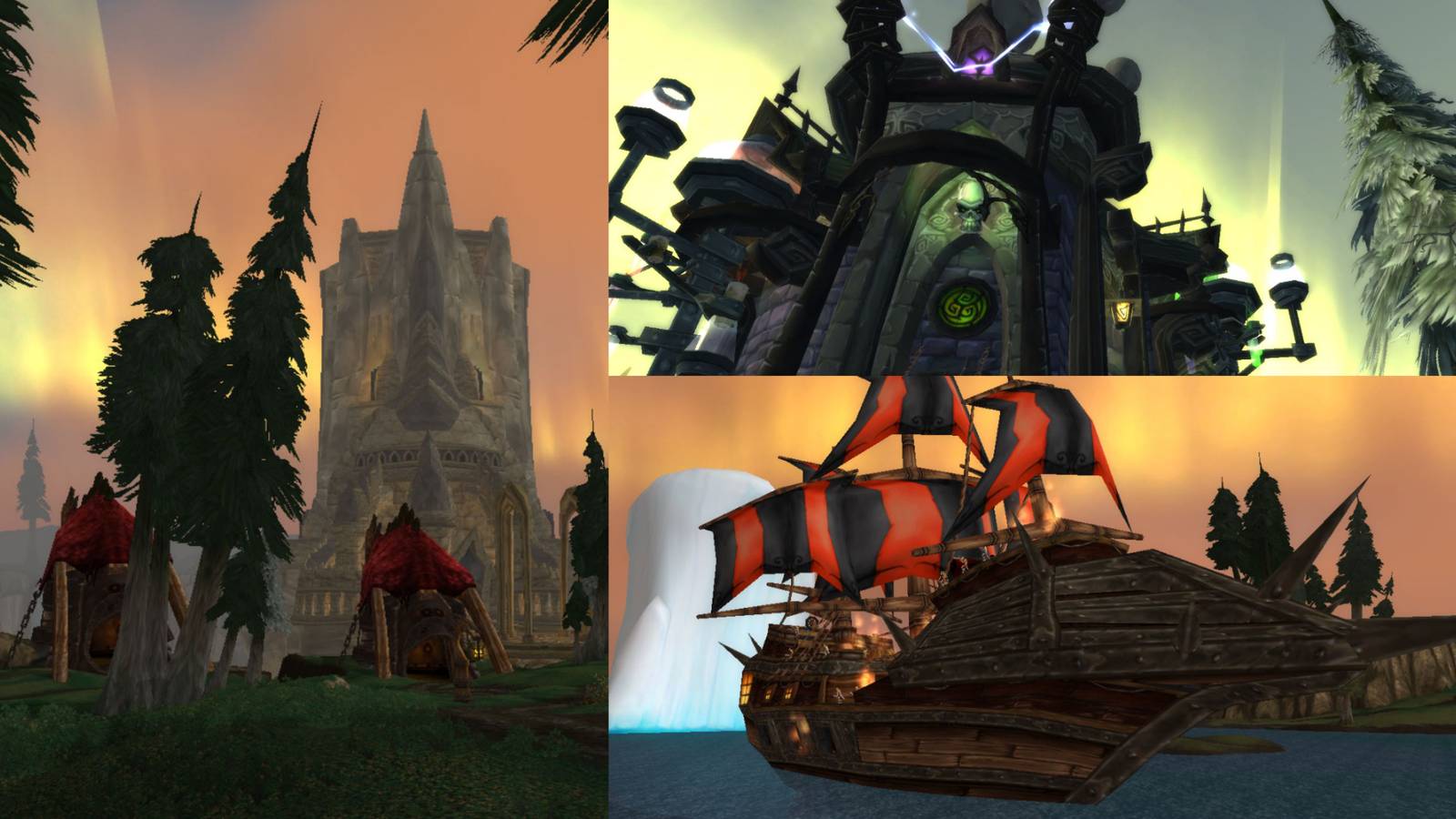 title split image guide to northrend travel routes near Valgarde northrend ship Venomspite
