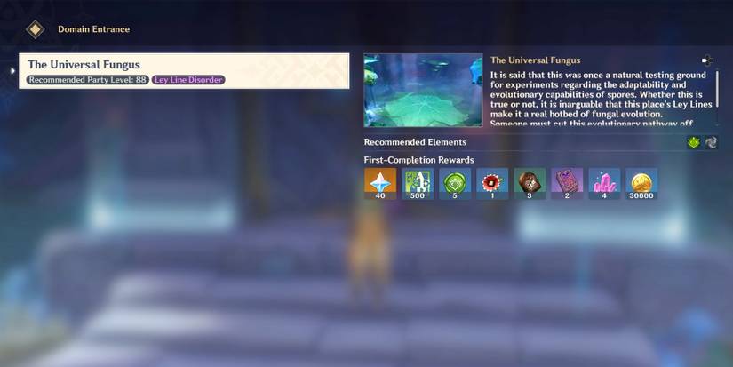 universal fungus domain rewards in genshin impact