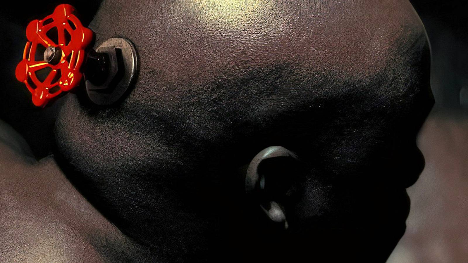 The Valve logo showing a literal valve handle on the back of someone's head.