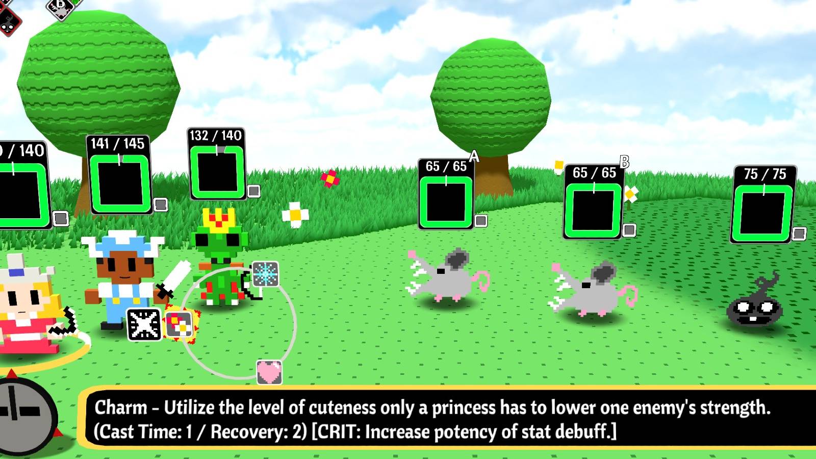 momiji studios turn-based rpg critical hit skills combat