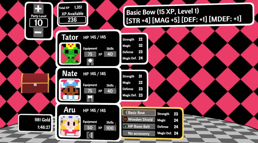 momiji studios video game fables screenshot character building