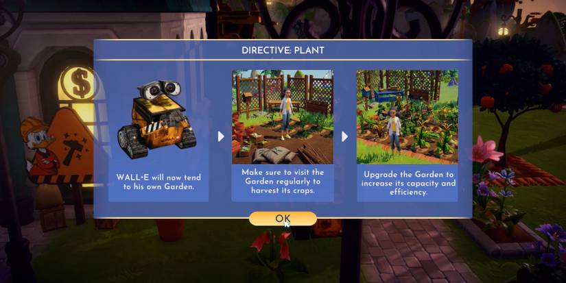 wall-e's garden in disney dreamlight valley