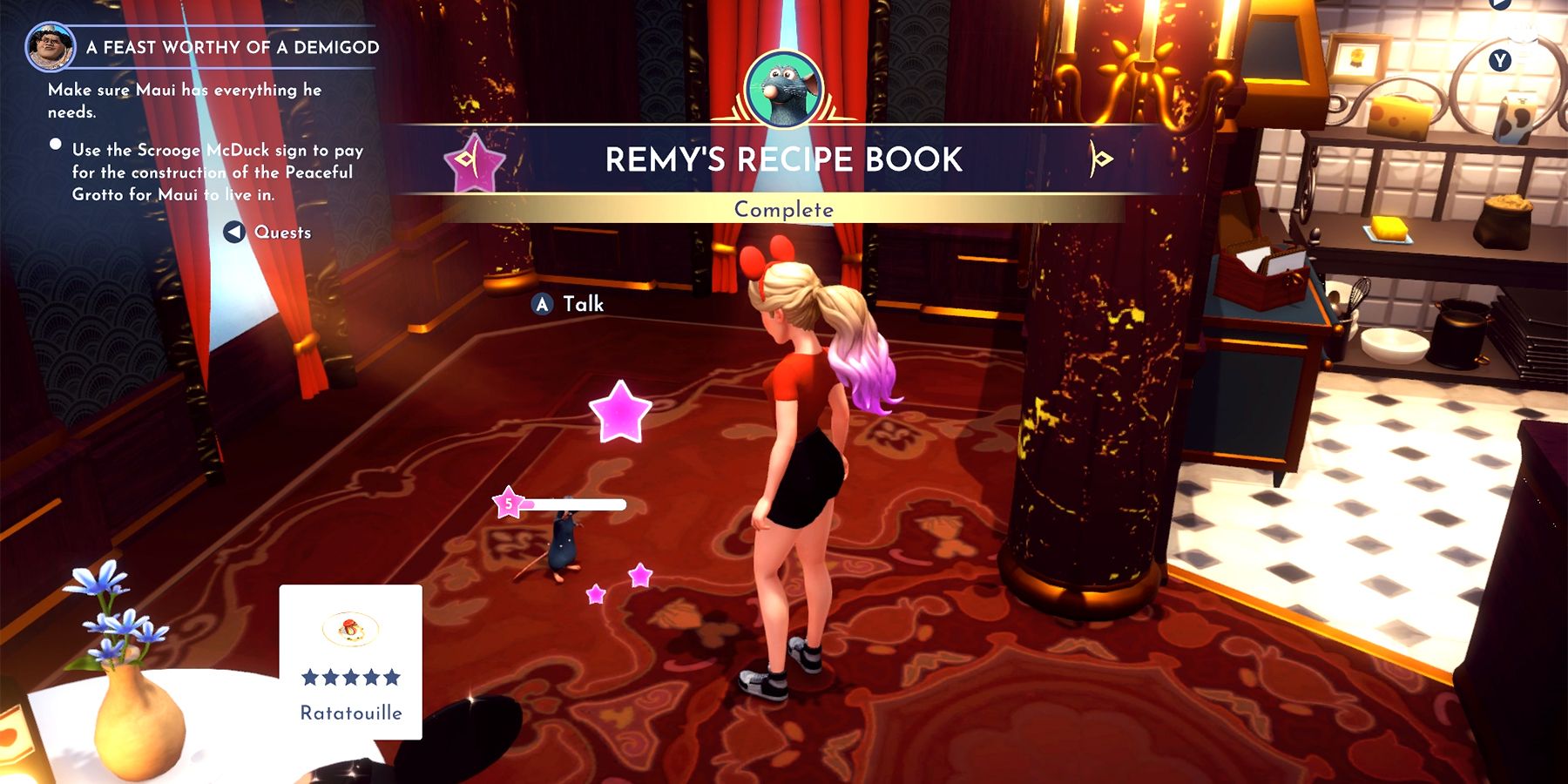 where to find remy recipe books in disney dreamlight valley