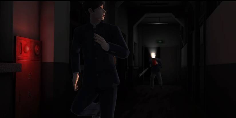 The main character Lee hui-min being persued by one of the school janitors