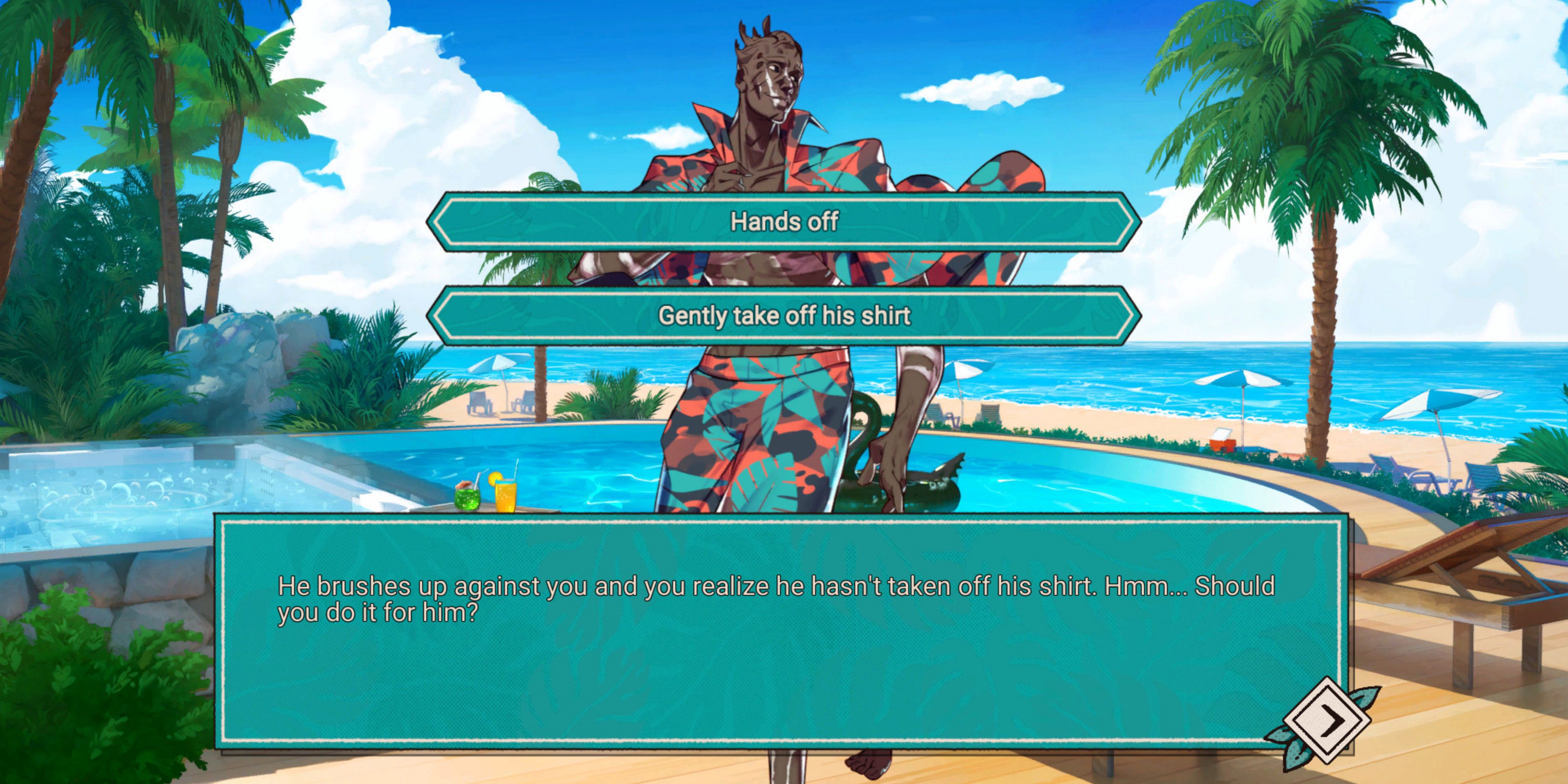 A dialogue option for the player during The Wraith's route