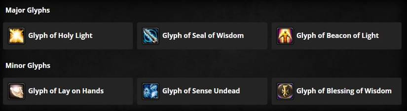 wrath holy paladin glyphs