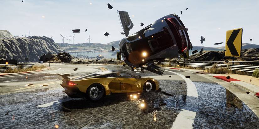 Two cars crashing in Dangerous Driving