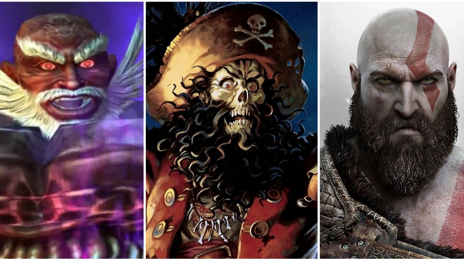 Glorious Gaming Beards- Jinpachi Mishima LeChuck Kratos